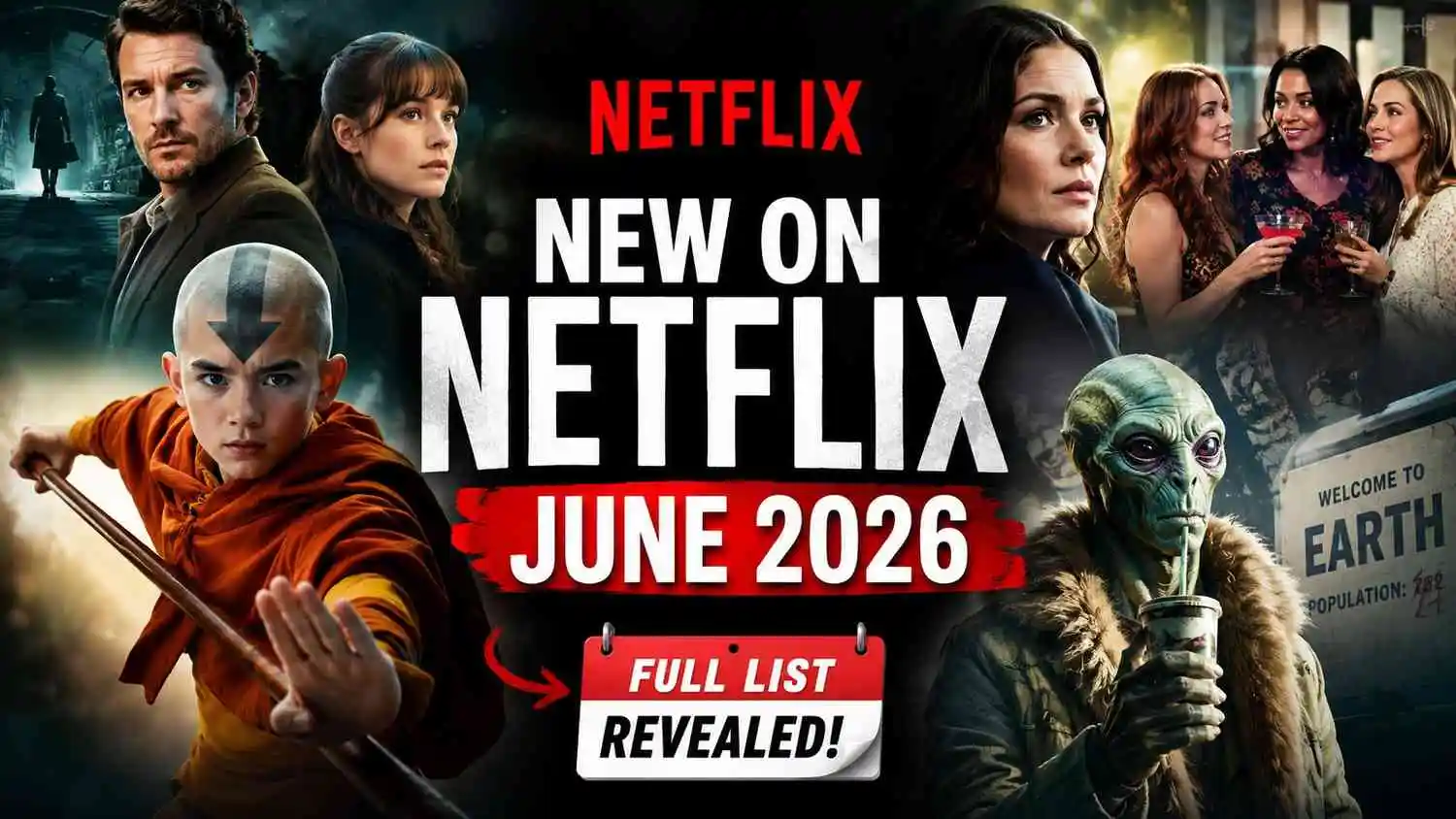 New on Netflix June 2026 thumbnail featuring blockbuster Netflix releases including fantasy, comedy, thriller, and drama titles in ultra realistic 4K cinematic style with bold Netflix branding and streaming entertainment theme.